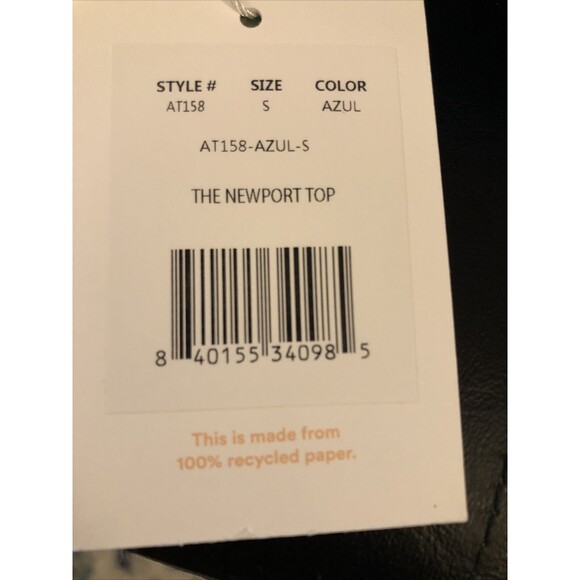 Andie The Newport Blue Top Women's Size Small NEW - Picture 7 of 8